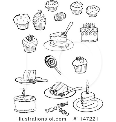 Royalty-Free (RF) Cake Clipart Illustration by lineartestpilot - Stock Sample #1147221