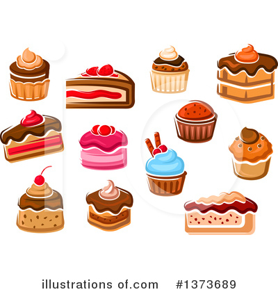 Royalty-Free (RF) Cake Clipart Illustration by Vector Tradition SM - Stock Sample #1373689