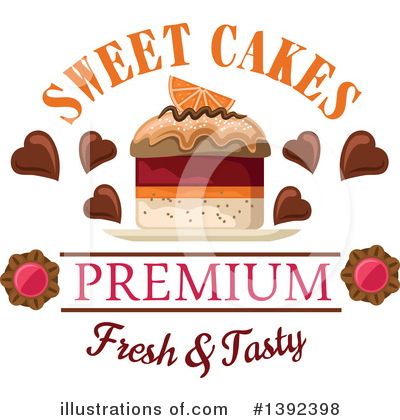 Royalty-Free (RF) Cake Clipart Illustration by Vector Tradition SM - Stock Sample #1392398