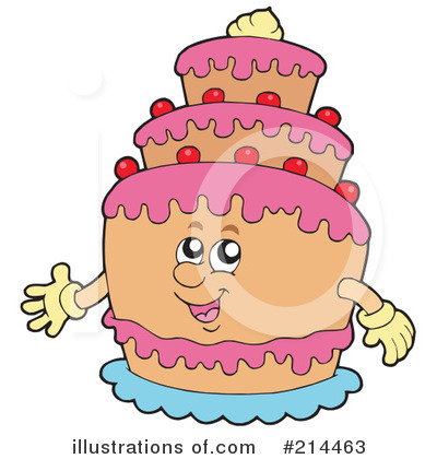 Royalty-Free (RF) Cake Clipart Illustration by visekart - Stock Sample #214463