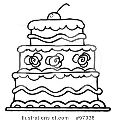 Halloween Birthday Cakes on Royalty Free  Rf  Cake Clipart Illustration By Hit Toon   Stock Sample
