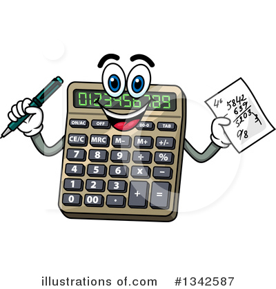 Royalty-Free (RF) Calculator Clipart Illustration by Vector Tradition SM - Stock Sample #1342587