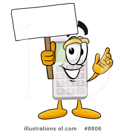 Royalty-Free (RF) Calculator Clipart Illustration by Mascot Junction - Stock Sample #8806
