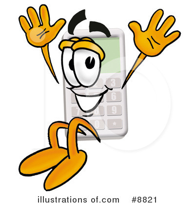 Royalty-Free (RF) Calculator Clipart Illustration by Mascot Junction - Stock Sample #8821
