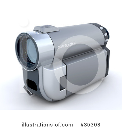 Royalty-Free (RF) Camcorder Clipart Illustration by KJ Pargeter - Stock Sample #35308