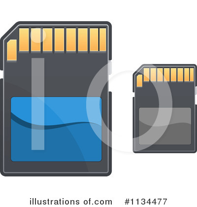 Sd Card Clipart #1134477 by Vector Tradition SM