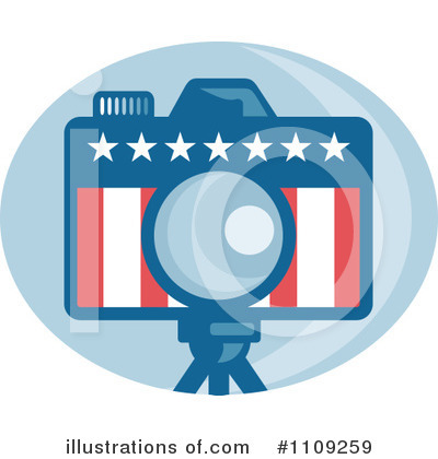 Royalty-Free (RF) Camera Clipart Illustration by patrimonio - Stock Sample #1109259