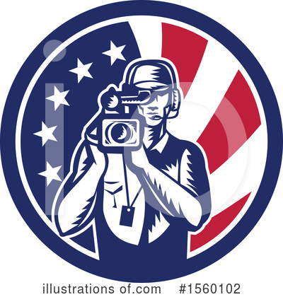 Royalty-Free (RF) Camera Man Clipart Illustration by patrimonio - Stock Sample #1560102