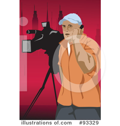 Royalty-Free (RF) Camera Man Clipart Illustration by mayawizard101 - Stock Sample #93329