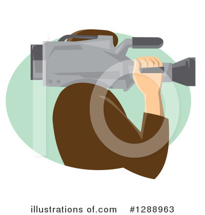 Royalty-Free (RF) Cameraman Clipart Illustration by patrimonio - Stock Sample #1288963