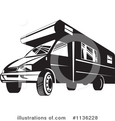 Royalty-Free (RF) Camper Clipart Illustration by patrimonio - Stock Sample #1136228