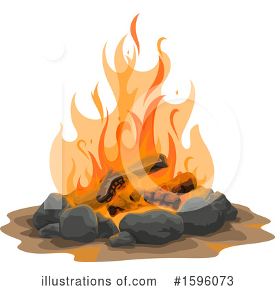 Royalty-Free (RF) Campfire Clipart Illustration by Vector Tradition SM - Stock Sample #1596073