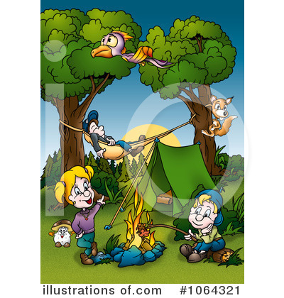 Royalty-Free (RF) Camping Clipart Illustration by dero - Stock Sample #1064321
