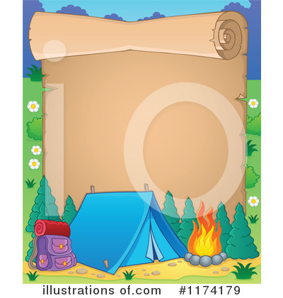 Royalty-Free (RF) Camping Clipart Illustration by visekart - Stock Sample #1174179