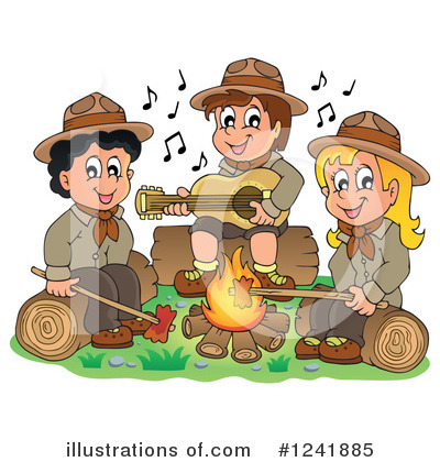 Royalty-Free (RF) Camping Clipart Illustration by visekart - Stock Sample #1241885
