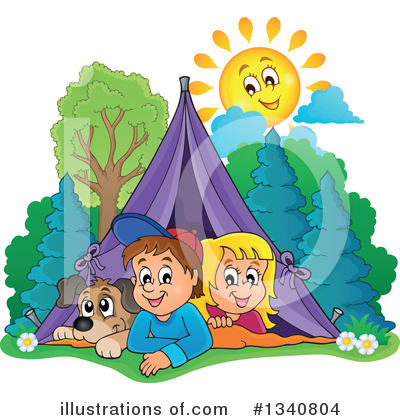 Royalty-Free (RF) Camping Clipart Illustration by visekart - Stock Sample #1340804