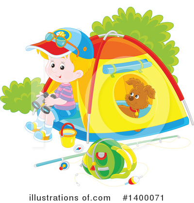 Royalty-Free (RF) Camping Clipart Illustration by Alex Bannykh - Stock Sample #1400071