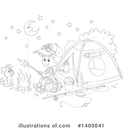 Camping Clipart #1400641 by Alex Bannykh