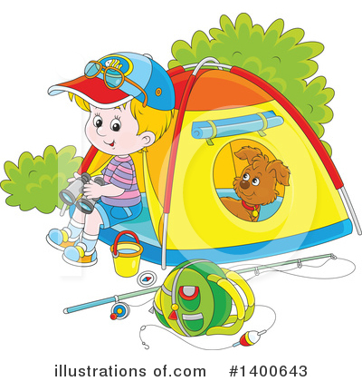 Royalty-Free (RF) Camping Clipart Illustration by Alex Bannykh - Stock Sample #1400643