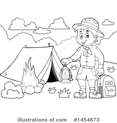 Royalty-Free (RF) Camping Clipart Illustration by visekart - Stock Sample #1454673