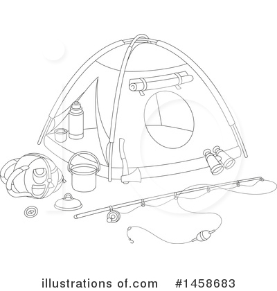 Royalty-Free (RF) Camping Clipart Illustration by Alex Bannykh - Stock Sample #1458683