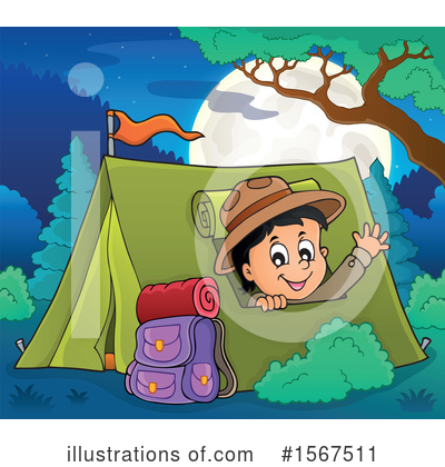 Royalty-Free (RF) Camping Clipart Illustration by visekart - Stock Sample #1567511