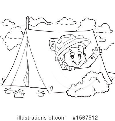 Royalty-Free (RF) Camping Clipart Illustration by visekart - Stock Sample #1567512