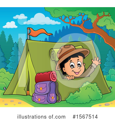 Royalty-Free (RF) Camping Clipart Illustration by visekart - Stock Sample #1567514