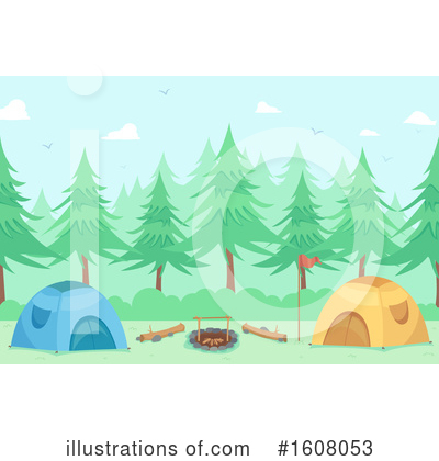 Royalty-Free (RF) Camping Clipart Illustration by BNP Design Studio - Stock Sample #1608053