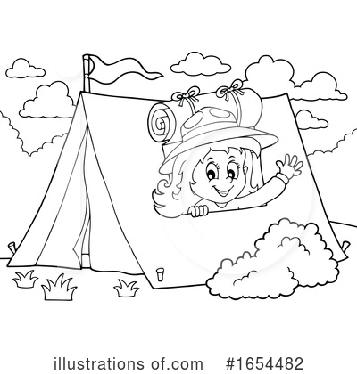 Royalty-Free (RF) Camping Clipart Illustration by visekart - Stock Sample #1654482