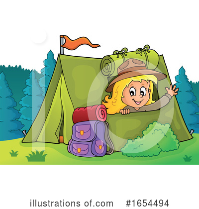 Royalty-Free (RF) Camping Clipart Illustration by visekart - Stock Sample #1654494