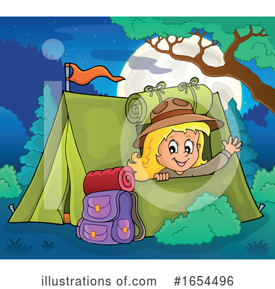 Royalty-Free (RF) Camping Clipart Illustration by visekart - Stock Sample #1654496
