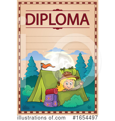 Royalty-Free (RF) Camping Clipart Illustration by visekart - Stock Sample #1654497