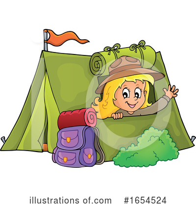 Royalty-Free (RF) Camping Clipart Illustration by visekart - Stock Sample #1654524