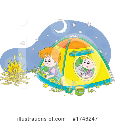 Royalty-Free (RF) Camping Clipart Illustration by Alex Bannykh - Stock Sample #1746247