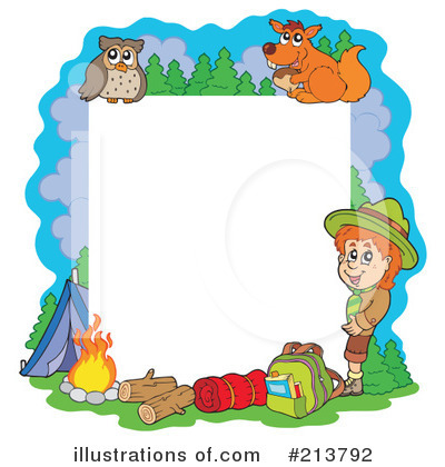 Royalty-Free (RF) Camping Clipart Illustration by visekart - Stock Sample #213792