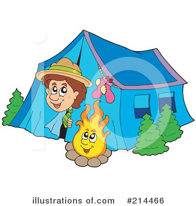 Royalty-Free (RF) Camping Clipart Illustration by visekart - Stock Sample #214466