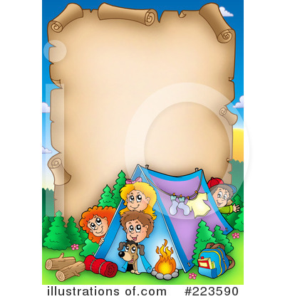 Royalty-Free (RF) Camping Clipart Illustration by visekart - Stock Sample #223590
