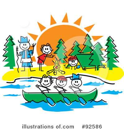Royalty-Free (RF) Camping Clipart Illustration by Andy Nortnik - Stock Sample #92586