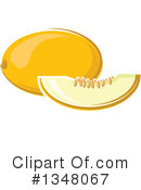 Canary Melon Clipart #1348067 by Vector Tradition SM