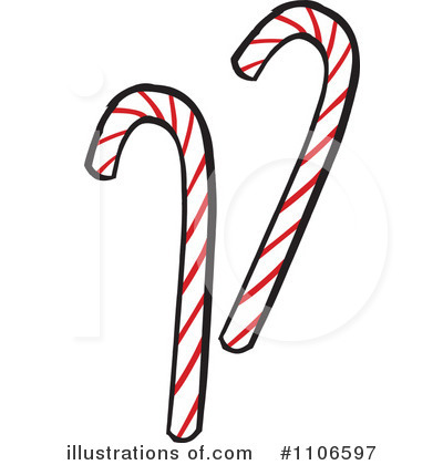 Royalty-Free (RF) Candycane Clipart Illustration by Cartoon Solutions - Stock Sample #1106597