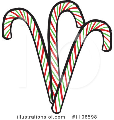Royalty-Free (RF) Candycane Clipart Illustration by Cartoon Solutions - Stock Sample #1106598