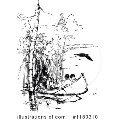 Royalty-Free (RF) Canoe Clipart Illustration by Prawny Vintage - Stock Sample #1180310