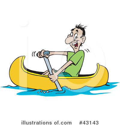 Canoeing Clipart #43143 by Dennis Holmes Designs