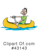 Canoe Clipart #43143 by Dennis Holmes Designs