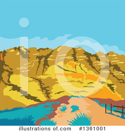 Royalty-Free (RF) Canyon Clipart Illustration by patrimonio - Stock Sample #1361001