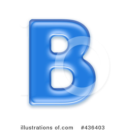 Royalty-Free (RF) Capital Blue Letter Clipart Illustration by chrisroll - Stock Sample #436403