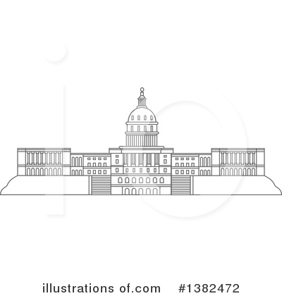 Capitol Building Clipart #1382472 by Vector Tradition SM