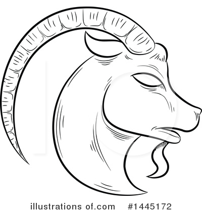Royalty-Free (RF) Capricorn Clipart Illustration by cidepix - Stock Sample #1445172