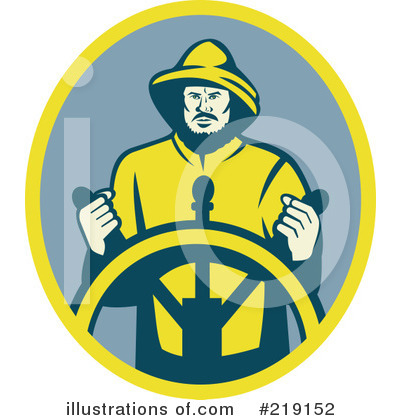 Royalty-Free (RF) Captain Clipart Illustration by patrimonio - Stock Sample #219152